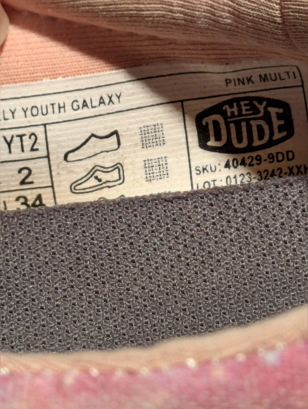Hey Dude‎ Wally Youth Galaxy Unisex Pink Multi Size 2